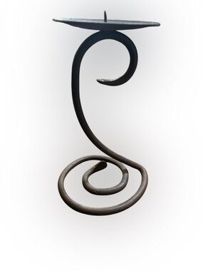 Wrought iron candlestick. Handmade.